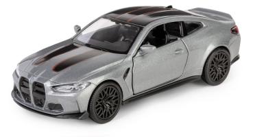 BMW M4 CSL Germany Car Model Silver Diecast Toy RMZ City 1:34-1:39 Scale