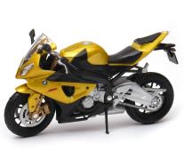 BMW S 1000 RR Germany Sports Motorcycle Bike Model Toy Yellow Diecast 1:18