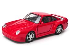 Porsche 959 Germany Sports Car Model Red Diecast Toy 1:34 Welly Opening Doors