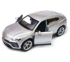 Lamborghini Urus Luxury Italian Car Model Diecast Silver 1:34-1:39 Scale Welly