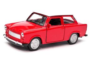 Trabant 601 East German Legendary Car Model Red/White Diecast 1:34 Welly