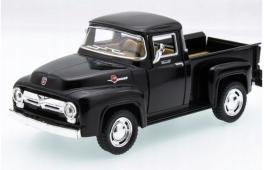 1956 Ford F-100 Pickup American Car Model Diecast Black 1:34 Kinsmart