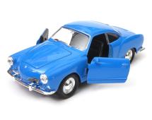 VW Karmann Ghia Coupe Germany Car Model Metal Diecast Toy Blue 1:34 Welly