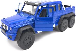 Mercedes-Benz G63 AMG 6X6 Germany Car Model Metal Diecast Blue 1:34-1:39 Welly