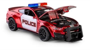 Chevrolet Police 911 USA Car Model Red Diecast Pull-Back Function Pop The Hood