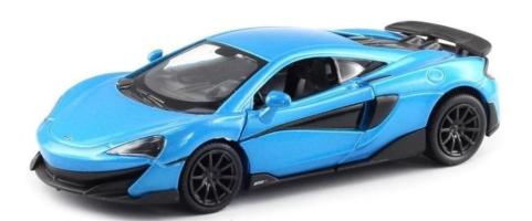 McLaren 600 LT British Sports Car Model Diecast Toy RMZ City Blue 1:32