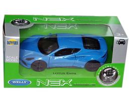 Lotus Emira Italian Sports Car Model Blue Diecast 1:34-1:39 Scale Welly