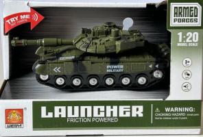 Tank Military Model Friction Powered Toy Function Try My 360 Rotating 1:20 Scale