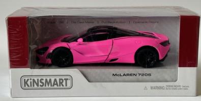 Share McLaren 720s Italian Sports Car Model Diecast Toy Pink 1:36 Scale Kinsmart
