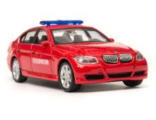 BMW 330i Fire Brigade Germany Emergency Car Model Diecast Red Toy 1:34 Welly