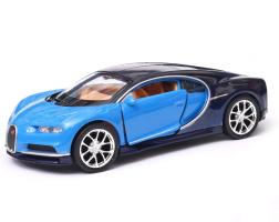 Bugatti Chiron Italian Sports Car Model Diecast Blue 1:34 Welly Opening Doors