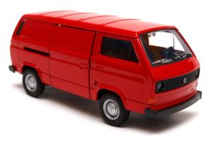 Volkswagen T3 Van Germany Bus Vintage Car Model Diecast Red 1:34-1:39 Welly