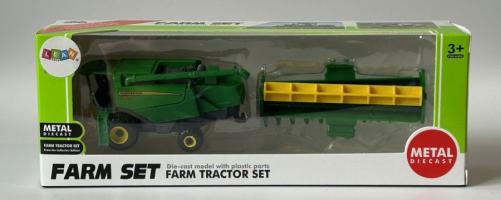 Little Farm Tractor Set Combine Harvester 9800 Model Diecast Toy Moving Parts