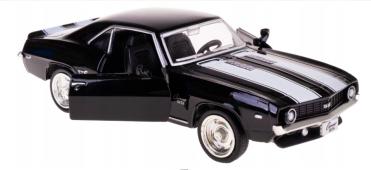 Chevrolet Camaro 1969 American Sports Car Model Diecast Toy RMZ City Black 1:32