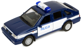 Polonez Caro Plus Police Polish Vintage Car Model Metal Diecast Blue Toy 1:34 Welly