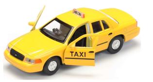 1999 Ford Crown Victoria Taxi American Car Model Diecast Yellow Toy 1:34 Welly