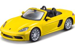 Porsche 718 Boxster Germany Sports Car Model Yellow Diecast 1:32 Scale Bburago