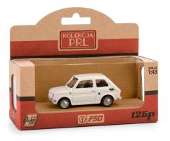 Fiat 126p Polish/Italian Vintage Car Model Diecast White 1:43 Scale Daffi