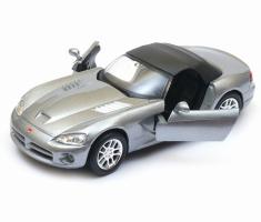 2003 Dodge Viper SRT-10 Soft Top Car Model Grey Diecast 1:34-1:39 Scale Welly