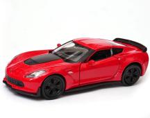 Chevrolet Corvette American Sports Car Model Diecast Red Toy 1:24 New in Box