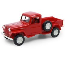 1947 Jeep Willys Pickup USA Classic Car Model Red Diecast 1:34-1:39 Scale Welly