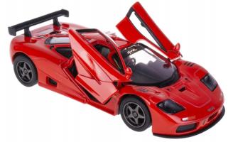 McLaren F1 GTR British Car Model Diecast Red Toy Opening Doors 1:34 Kinsmart