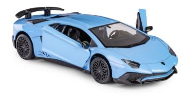 2015 Lamborghini Aventador Car Model Diecast Blue RMZ City 1:34-1:39 Scale