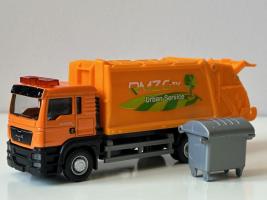 Truck/Lorry MAN TGS Garbage Service + Bin Model Diecast Toy RMZ City 1:64 Scale