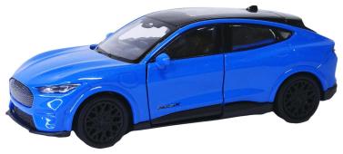Ford Mustang Mach 2023 USA Car Model Toy Blue Diecast 1:34-1:39 Scale Welly