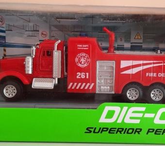 Fire Department 261 USA Fire Brigade Car Model Metal Diecast Moving Wheels