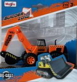 Excavator Digger Builder Moving Parts Model Toy Orange Diecast 1:64-1:87 Maisto
