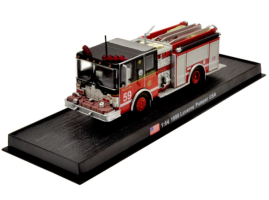 Luverne Pumper 1998 American Fire Truck Car Model Diecast Metal Amercom 1:64