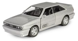 Audi Quattro 1980 Germany Sports Car Model Silver Diecast RMZ City 1:34-1:39