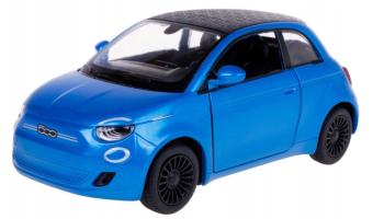 Fiat 500e Popular Italian Car Model Diecast Blue 1:28 Kinsmart Opening Doors