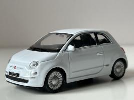 Fiat 500 Italian Legendary Car Model Metal Diecast Toy White 1:43 Welly