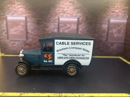 Chevrolet - Cable Services Wrexham Liverpool Stoke American Classic Car Delivery Van Model Diecast