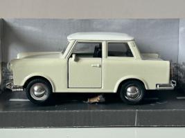 Car Trabant 601 East Germany Model Diecast Toy Grey 1:32 Scale Pull Back