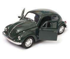 Volkswagen Beetle Germany Classic Car Model Green Diecast 1:34-1:39 Scale Welly