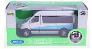 Mercedes-Benz Sprinter Police German Car Model Diecast Grey 1:34 Welly