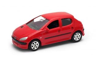 Peugeot 206 Red Model Diecast 1:60 Scale Welly