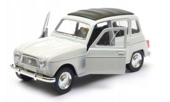 Renault 4 Classic French Car Model Diecast White 1:34-1:39 Scale Welly