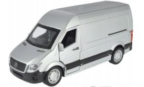 Mercedes-Benz Sprinter Van Model Silver Diecast 1:32 Scale Opening Doors Daffi