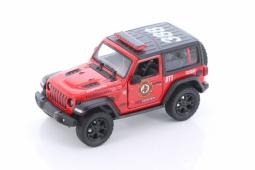 2018 Jeep Wrangler Firefighter American Car Model Diecast Toy1:34 Scale Kinsmart