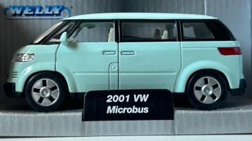 2001 Volkswagen Microbus Germany Car Model Diecast 1:43 Scale Welly