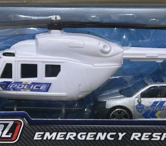 Playset Police Street Helicopter Car Model Toy Diecast 1:64-1:87 Teamsterz
