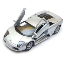 Lamborghini Murcielago Italian Car Model Toy Silver Diecast 1:34-1:39 Scale Welly
