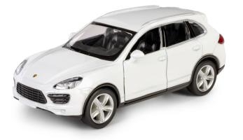 Porsche Cayenne Turbo Germany Car Model White Diecast RMZ City 1:34-1:39