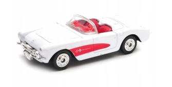 Chevrolet Corvette 1957 White Model Diecast 1:60 Scale Welly