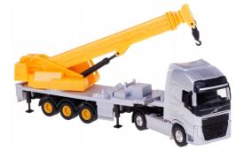 Volvo FH With Crane Swedish Truck/Lorry Model Diecast Toy 1:64 Scale Welly