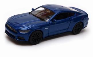 2015 Ford Mustang GT American Sports Car Model Diecast Blue Toy 1:34 Welly